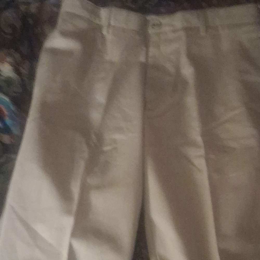 Lands' End Cream Tailored Pants